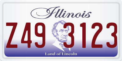 IL license plate Z493123