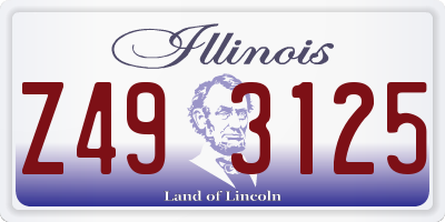 IL license plate Z493125