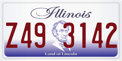IL license plate Z493142