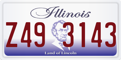 IL license plate Z493143