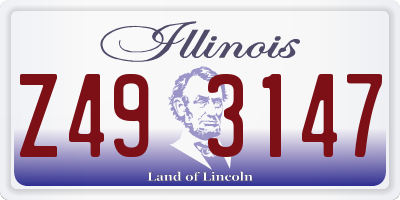 IL license plate Z493147