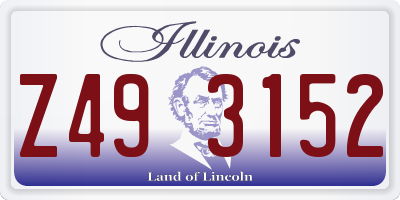 IL license plate Z493152
