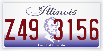 IL license plate Z493156