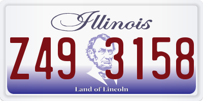 IL license plate Z493158