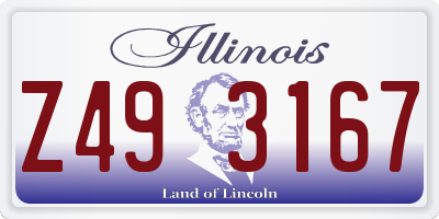 IL license plate Z493167