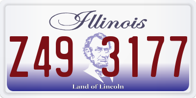 IL license plate Z493177