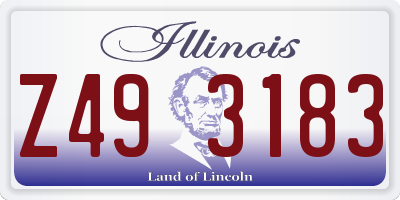 IL license plate Z493183