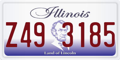 IL license plate Z493185