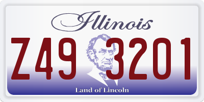 IL license plate Z493201