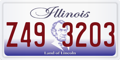 IL license plate Z493203