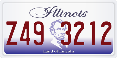 IL license plate Z493212