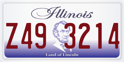 IL license plate Z493214