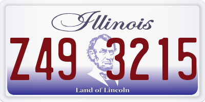 IL license plate Z493215
