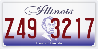 IL license plate Z493217