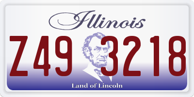 IL license plate Z493218
