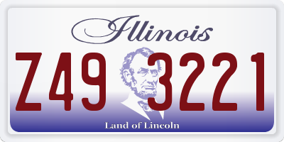 IL license plate Z493221