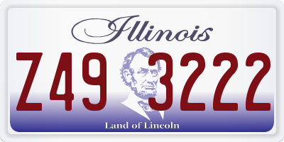 IL license plate Z493222