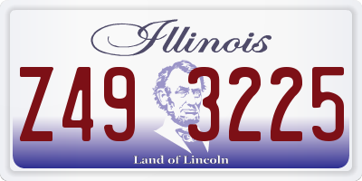 IL license plate Z493225