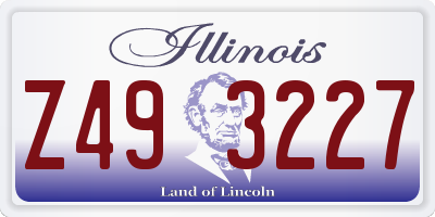 IL license plate Z493227