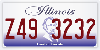 IL license plate Z493232