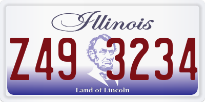 IL license plate Z493234