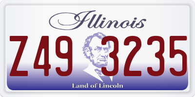 IL license plate Z493235