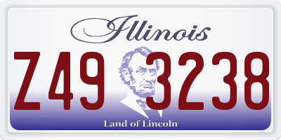 IL license plate Z493238
