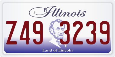IL license plate Z493239