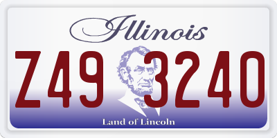 IL license plate Z493240
