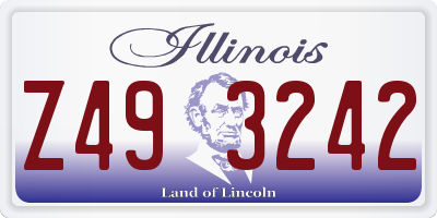 IL license plate Z493242