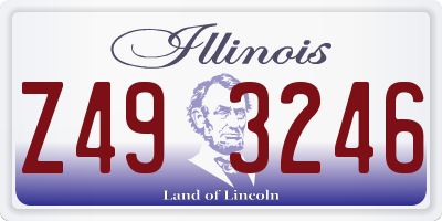 IL license plate Z493246