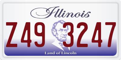 IL license plate Z493247