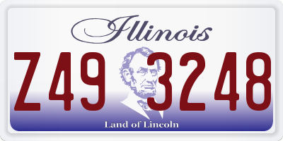 IL license plate Z493248