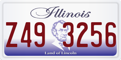IL license plate Z493256