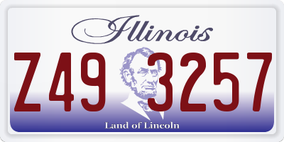 IL license plate Z493257