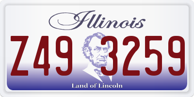 IL license plate Z493259