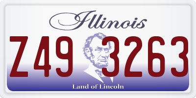 IL license plate Z493263