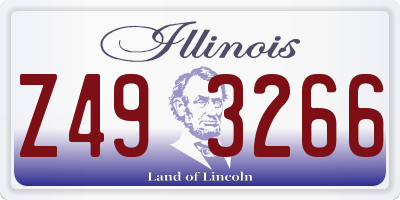 IL license plate Z493266