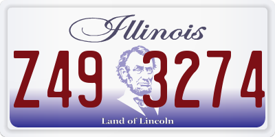 IL license plate Z493274
