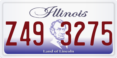 IL license plate Z493275