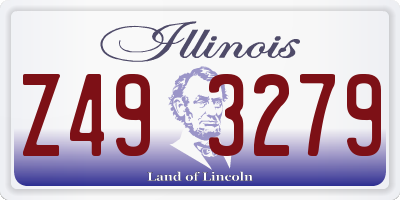 IL license plate Z493279
