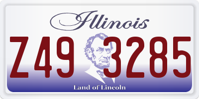 IL license plate Z493285