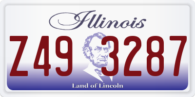 IL license plate Z493287