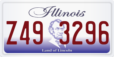 IL license plate Z493296