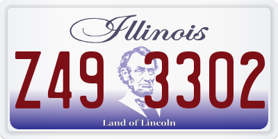IL license plate Z493302