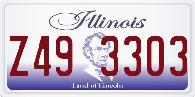 IL license plate Z493303