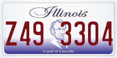 IL license plate Z493304