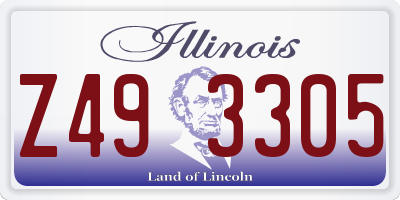 IL license plate Z493305