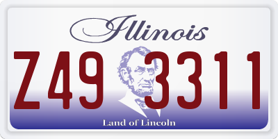IL license plate Z493311