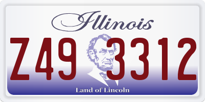 IL license plate Z493312